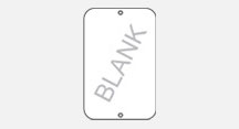 Blank sign for delineator