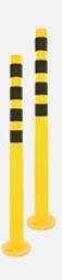 Yellow flexible road delineator