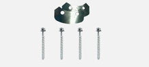 Screws and plates for permanent delineator installation
