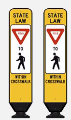 Yield to pedestrians within crosswalk